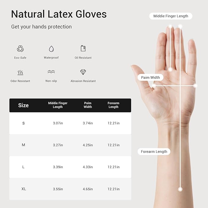 6 Pairs Rubber Cleaning Gloves, Reusable Dishwashing Gloves, Household Dish - Image 6