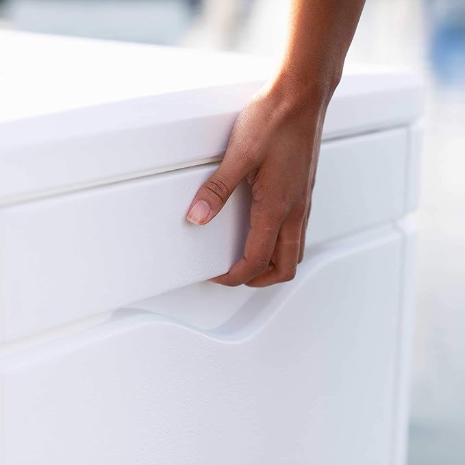 LIFETIME Outdoor Storage Deck Box, 130 Gallon, Arctic White, Lockable, UV-Protected, for Decks and Marine Docks - Image 9