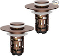 Hibbent 3 Pack 3 in 1 Bathroom Sink Drain Strainer, Universal Pop Up Stopper by Hibbent