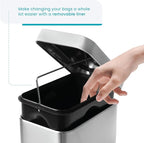 Home Zone Living 3-Pack 1.3 Gallon Small Bathroom Trash Can - Image 5