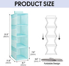 PetsHome 4-Shelf Hanging Closet Organizer, Space Saver, Closet Hanging Storage - Image 3