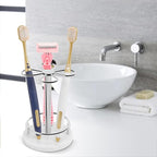 HarJue Toothbrush Holder Stand for Bathroom, Metal Toothbrush Organizer - Image 7