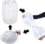 Pop up Laundry Hamper, Portable Foldable Mesh Clothes Hamper - Image 5