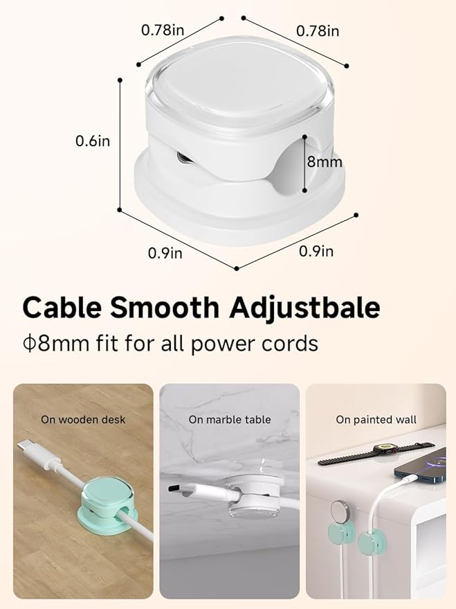 Magnetic Cable Clips, Adjustable Cord Holder Management, Adhesive Wire Keeper - Image 3