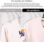 Plastic Clothes Hanger, Extra Thick Plastic Wide Shoulder Adult Slip Resistant - Image 2