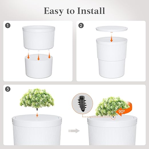 Lifewit Trash Can with Pop-Up Lid, 2.6gal Small Hidden Garbage Can with - Image 6