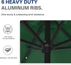 ABCCANOPY Durable Solar Led Patio Umbrellas with 24LED Lights 7.5FT (Green) - Image 6