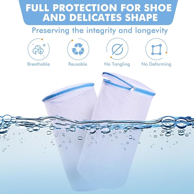 2 Pack Shoes Wash Bags, Shoe Washing Machine Bag, shoe laundry bag - Image 4