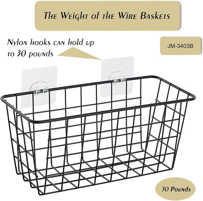 4 Pack Hanging Sorage Basket, Bathroom Basket, Household Goods, - Image 6