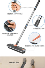 Floor Scrub Brush with Long Handle, 3 in 1 Multi-Angle Heavy Duty Stiff Bristle - Image 2
