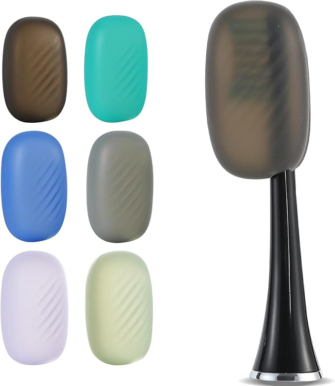 6 Packs Silicone Toothbrush Covers, Tooth Brush Cover Cap by Lapfoon
