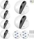 6 Pack Adhesive Door Stop White Floor Door Stoppers No Drill by Gudui