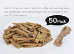 50PCS Gold Wooden ClothesPins - Image 6