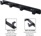 Coat Rack, Heavy Duty Stainless Steel 4 Tri Coat Hook Hanger, Wall Mounted - Image 3