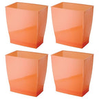 iDesign Small Plastic Bathroom Trash Can, Slim Rectangle Garbage Bin by iDesign