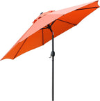 Sunnyglade 9' Patio Umbrella Outdoor Table Umbrella with 8 Sturdy Ribs (Orange) - Image 2