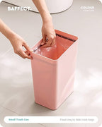 Baffect Small Trash Can with Lid Waste Basket Bathroom Garbage Can Dorm Room - Image 3