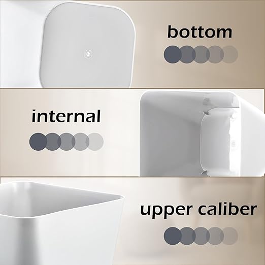 Hoolerry 9 Pieces Garbage Can 2 Gallon Small Trash Cans Bulk Bathroom Trash Bin - Image 3