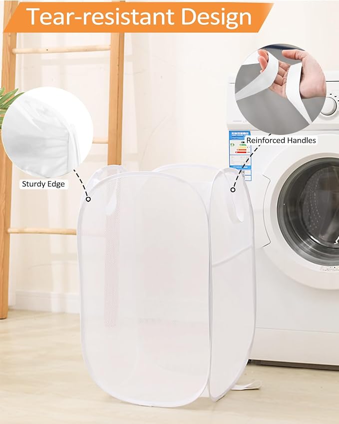 2 Pcs Durable Collapsible Laundry Baskets - Image 4