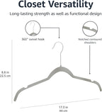 Amazon Basics Non-Slip Shirt Clothes Hangers Velvet, Space-Saving Slim - Image 9