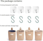 4 Pack Hanging Basket for Door, Small Wall Basket Decor, Jute Hanging Wall - Image 2