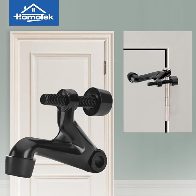 HOMOTEK 4 Pack Hinge Pin Door Stoppers, Hing Door Stops, Adjustable Deluxe - Image 6