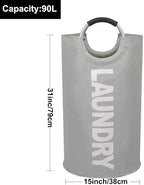 Mziart 90L Large Collapsible Laundry Hamper Laundry Basket - Image 2