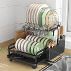 2 Tier Dish Drying Rack Automatic Drainage Board Space-Saving by Unknown
