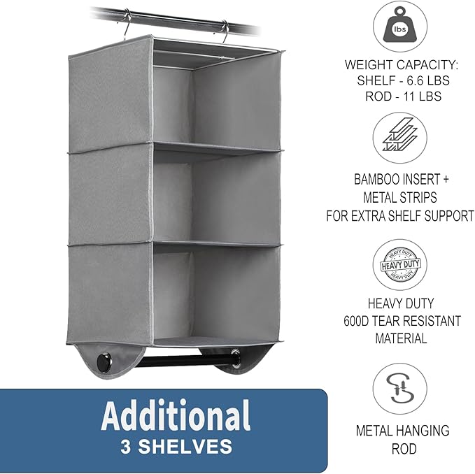 HOLDN’ STORAGE Hanging Closet Organizer - Image 4