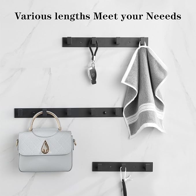 Coat Rack, Heavy Duty Stainless Steel 3 Tri Coat Hook Hanger, Wall Mounted Wall - Image 2
