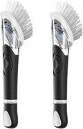 2 Pack Soap Dispensing Dish Brush, Dish Scrub Brush by pamrack