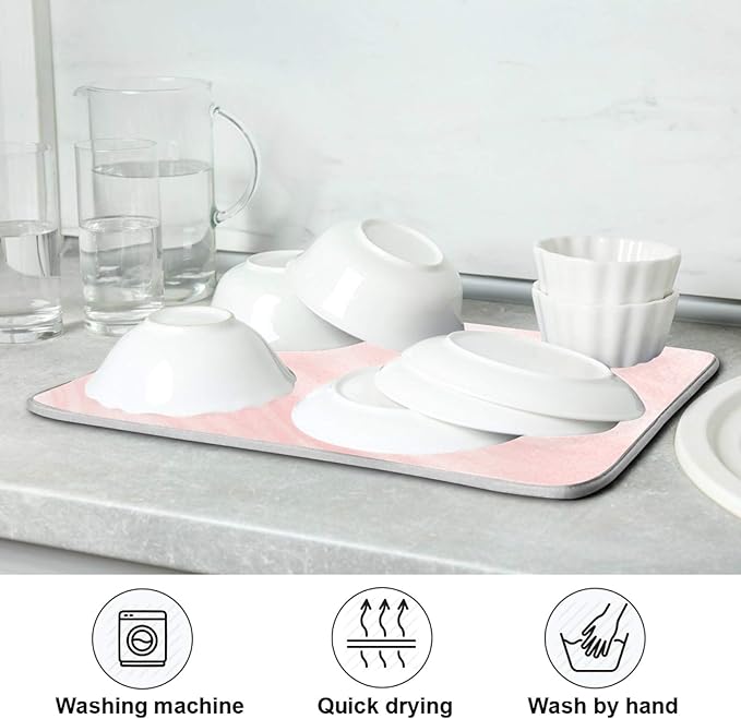 Super Absorbent Dish Drying Mat, Microfiber Fast-Drying Dish Mat, Kitchen Dish - Image 7