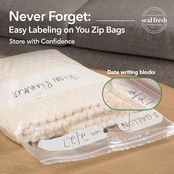 5 Gallon Large Plastic Storage Bags – 18" x 24" – Reusuable XXL Extra Large - Image 7