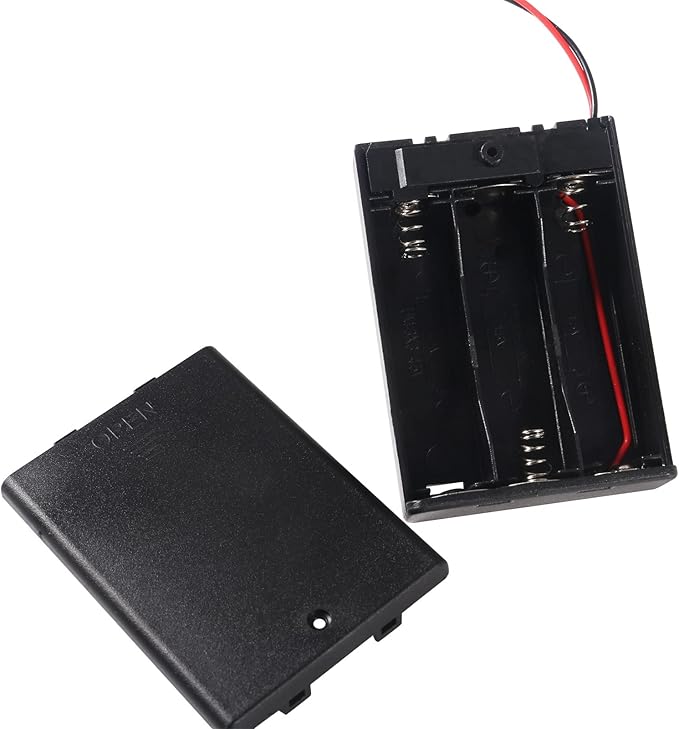 4 Pieces 3 Slots 1.5V AA Battery Case Holder Battery Spring Clip Storage Box - Image 3