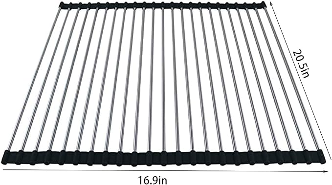 Ahyuan Roll up Dish Drying Rack Over The Sink Kitchen Roll up Sink Drying Rack - Image 6