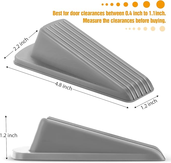 Crosize 3 Pack Rubber Door Stoppers - Image 2