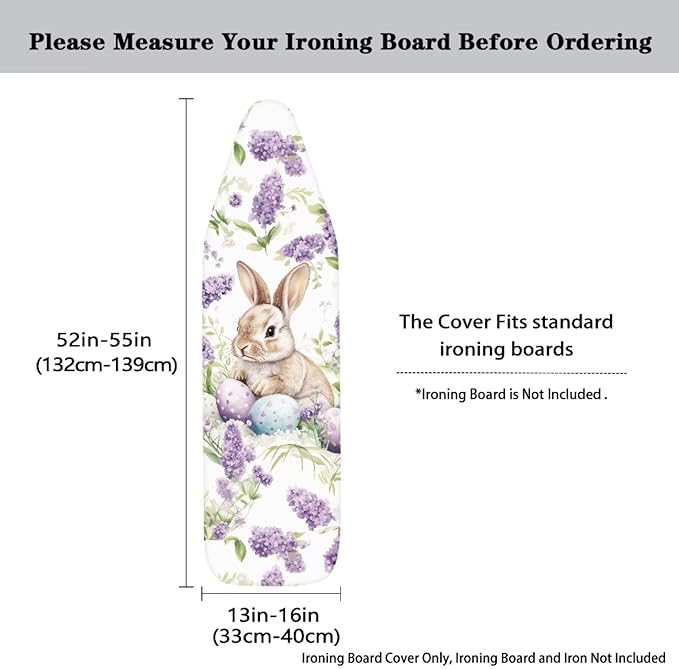 Easter Egg Bunny Lavender Iron Board Cover - Image 5