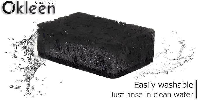 Black Scrub Sponges. Made in Europe. 9 Pack, 4.3x2.8x1.4 inches. Heavy Duty and - Image 4