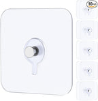 Uniclife 10 Pcs Self Adhesive Picture Hooks 40 lbs Load No Drill Screw Stickers by UnicLife