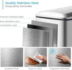 16.7L/ 4.4 Gallon Rectangular Slim Kitchen Trash Can - Image 2
