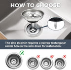 2 Pack - Kitchen Sink Strainer and Stopper Combo Basket Replacement - Image 3