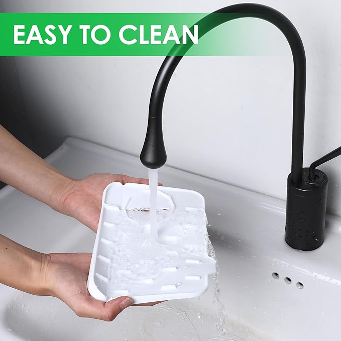 Sink Faucet Splash Guard Mat Silicone Soap Dish Pad Small Faucet Handle Drip - Image 4