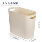 rejomiik Small Trash Can, 3.5 Gallon Slim Garbage Can Plastic Waste Basket - Image 6