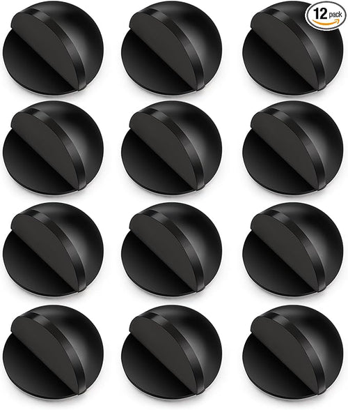 12 Pcs Self Adhesive Door Stoppers, Stainless Steel Floor Door Stop Wall by Unknown