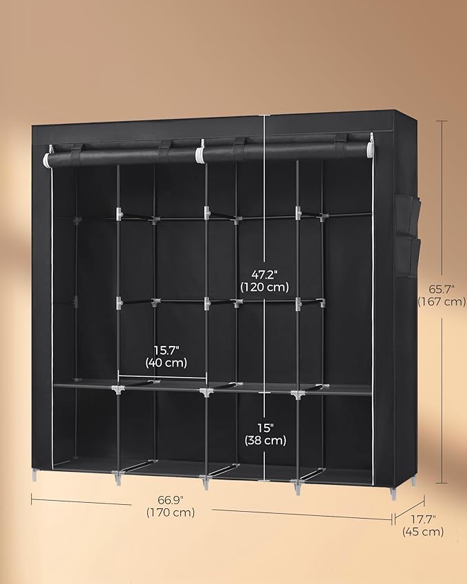 SONGMICS Portable Closet, Wardrobe Closet Organizer - Image 8