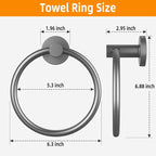 Towel Ring 2Pack, SUS304 Stainless Steel Hand Towel Holder - Image 6