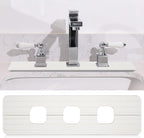 3 Square Hole White Faucet Mat for Kitchen Sink Bathroom 16.14" x 4.49" Kitchen by Teenyyou