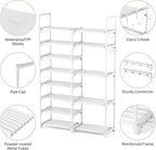 ROJASOP White Shoe Rack, Tall Metal Shoe Rack Organizer - Image 5