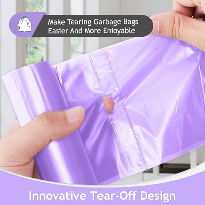 8 Gallon 200 Counts Clear Colorful Trash Bags Kitchen Garbage Bags by Teivio - Image 4