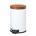 SunnyPoint Elite Bamboo Lid 4.5 Liter Round Trash Can by SunnyPoint